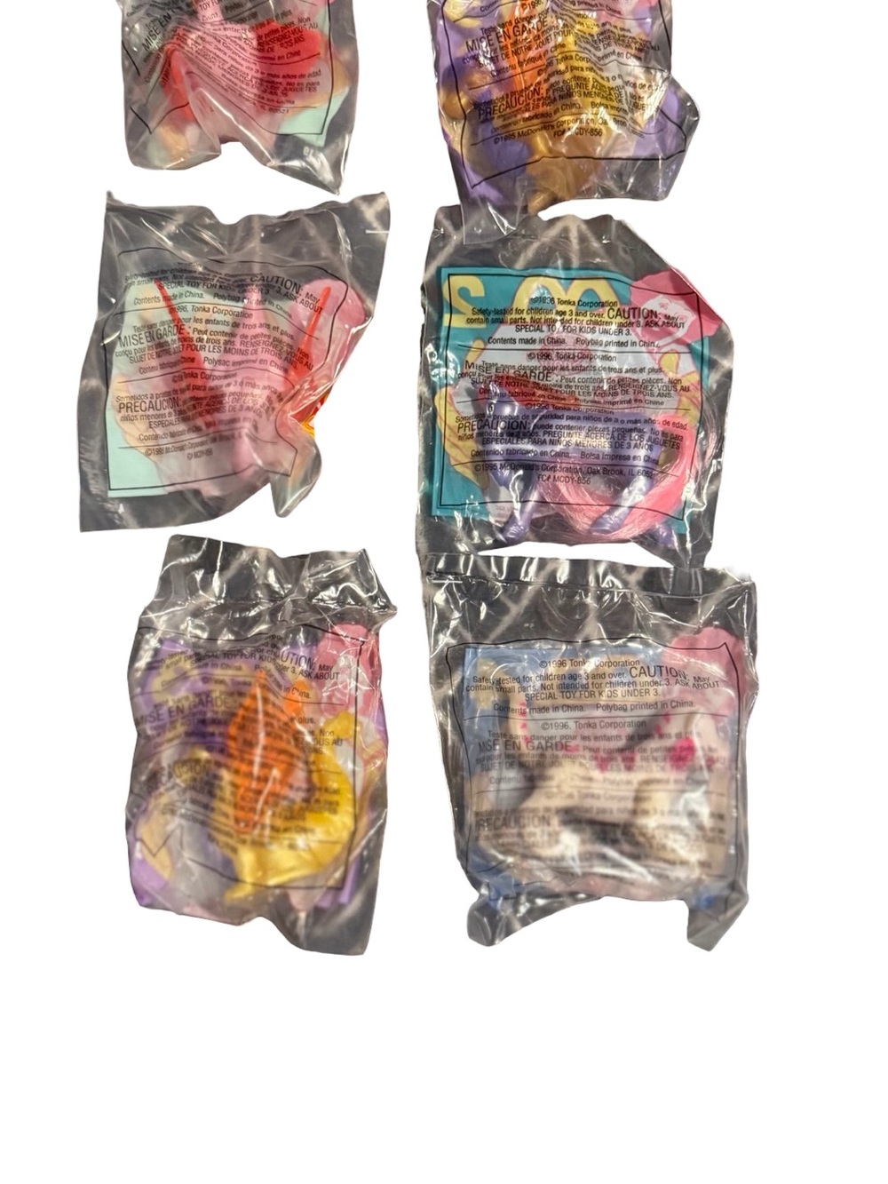 6New Vintage 1996 McDonald's littlest pet shop Assorted  Animals Happy Meal Toy